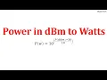 dBm to Watt conversion budatechnolog