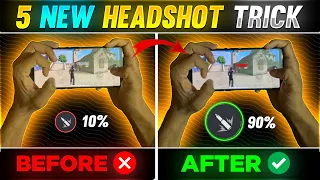 Top 5 New Headshot Trick 🔥 | Latest Onetap + Drag Headshot Trick | Free Fire Headshot Trick 2024