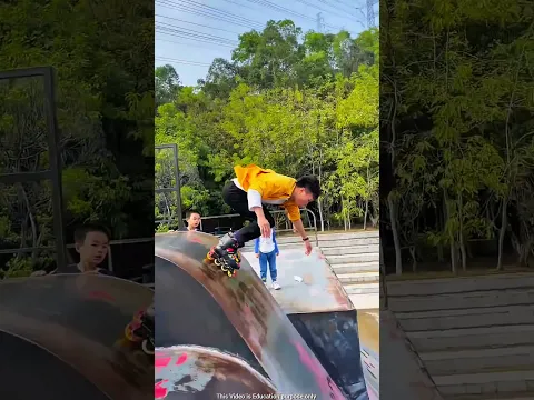 This Roller Skate Trick Looks Hard! #shortsvideo