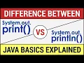 Difference between print and println - Java Basics Explained Hindi