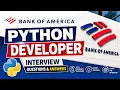 Bank of America Python Developer Interview Questions Answers