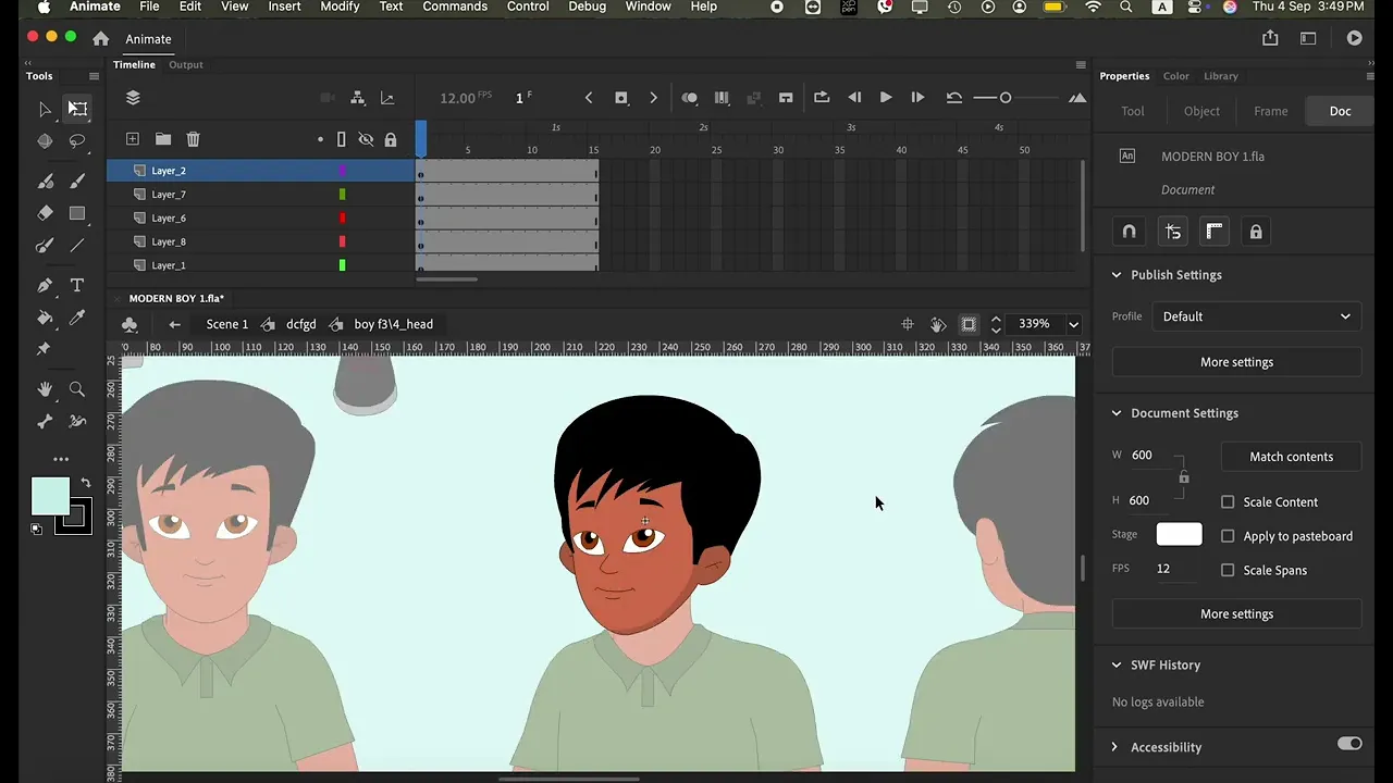 2D Cartoon Boy Character