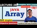 LECTURE-28 Java Arrays Array in java cyberspacecoding