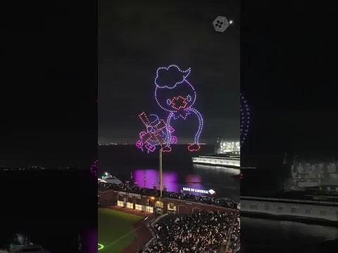 Pokémon worlds night drone show #Pokemon #PokemonWorlds