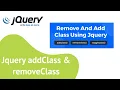 Jquery addClass removeClass in hindi JQuery Tutorial In Hindi - 7 Jquery