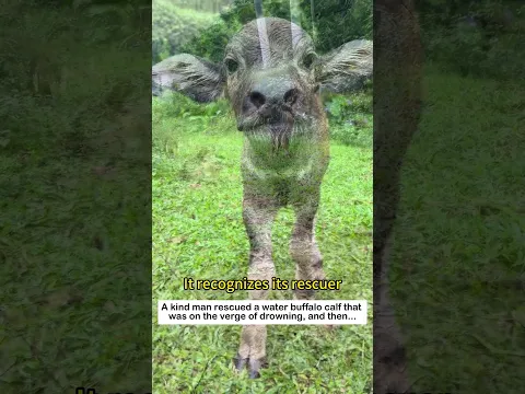 The Grateful Water Buffalo #animals #wildliferescue #lovestory #cute #rescue #waterbuffalo