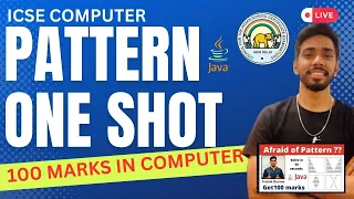 50 Patterns in One Nested loop in Java class 10 computer applications course by Prateik