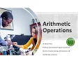 Arithmetic operations
