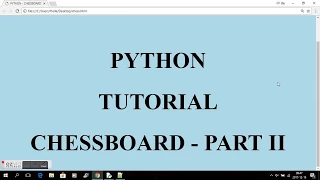 PYTHON - CHESSBOARD