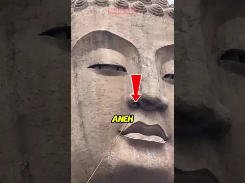 Tawon Ini Malah Bikin Sarang di Hidung Patung Buddha‼️