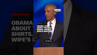 Obama jokes about Tim Walz s shirts See his wife s reaction