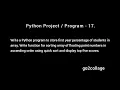 EP 17 Language Python Program Project I go2collage