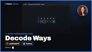 Decode Ways - LeetCode 91 Knapsack Counting DP Python