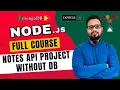 NodeJS Tutorial in Hindi - Build Simple Notes API Project