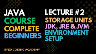 Java Programming Tutorial Storage Units JDK JRE JVM Java Setup
