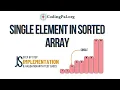single element in sorted array JAVASCRIPT implementation 100 days DSA CodingPal