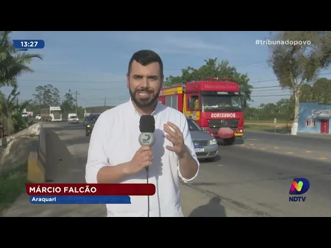 Vítima ficou em estado grave: ciclista é atropleado por carreta na BR-280, em Araquari