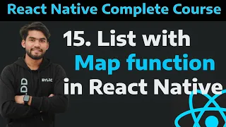 15 Creating a List with Map Function in React Native React Native Tutorial Custom Flatlist - 15