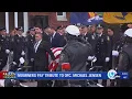 The public pays tribute to Officer Jensen