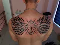 TATTOO ON BACK WINGS AND CROSS TIMEWAPS HOW TO TATTOO