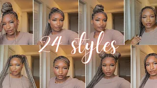 24 CUTE WAYS TO STYLE KNOTLESS BRAIDS no hair-tie needed