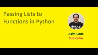 Passing Lists to Functions in Python