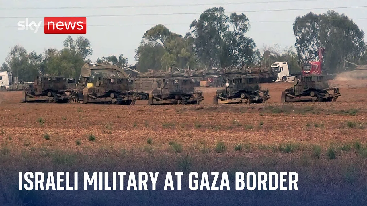 Israel-Hamas war: 'I've never seen this amount of Israeli heavy armour'