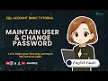 Maintain User Change Password SQL Account Basic Tutorial ENGLISH