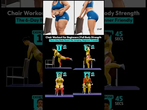 Chair Workout For Beginners — Full Body Strength And Tone Low Impact, No Floor