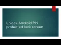 How to unlock PIN protected Android device using ADB and HID method