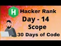 Hacker Rank 30 days of code in C Day 14 Scope code solution