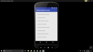 Android Creating list view ListView using string array