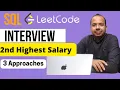 SQL Interview Question - Find Nth Highest Salary LeetCode