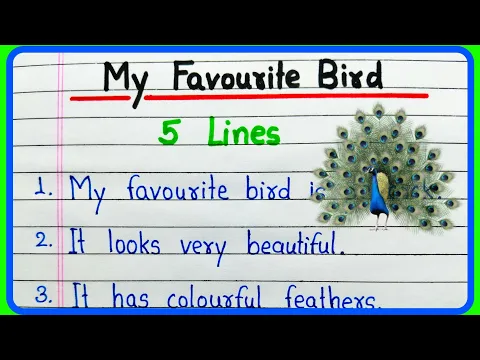 Download MP3 My favourite bird peacock 5 lines | 5 lines on my favourite bird peacock | My favourite bird essay