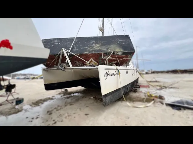 Tour of Our Hurricane Beryl Damaged Catamaran