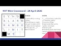 It s not SPACE - Mini Crossword