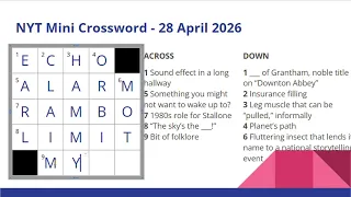It s not SPACE - Mini Crossword