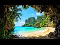 Relaxing Ocean Waves from a Hidden Beach Cave 🌊 Tropical Sea Sounds for Deep Sleep