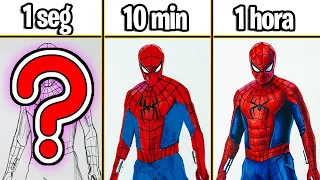 Dibujé a SPIDER-MAN Brand New Day en 1 SEGUNDO vs 1 HORA ¡El resultado es SORPRENDENTE! 🔥