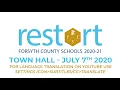 Restart Forsyth Town Hall Meeting July 7th 2020