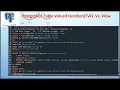 PostgreSQL data Base Table Valued Function TVF Vs View full details in Hindi