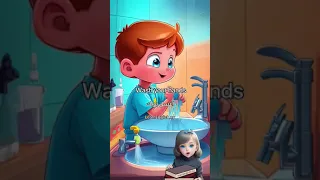 أغنية خفيفة بالإنجليزي عن غسيل الأيدي     تعلم الانجليزية  كرتون تعليمي دندنها