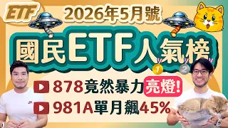 瑤池金母加持981A績效破錶！台積電上限放寬別FOMO～高股息長老878首度亮燈拉票 [國民ETF人氣榜2026年5月號]