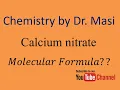 What is the molecular formula of calcium nitrate Chemistry