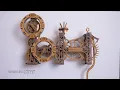 Steampunk Wall Clock Wooden 3D Puzzle - DIY Clock Kit Colorful Painted Mechanical Model Wooden City
