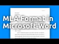 How to set up MLA Format Paper with Works Cited Page  in Microsoft Word (latest)