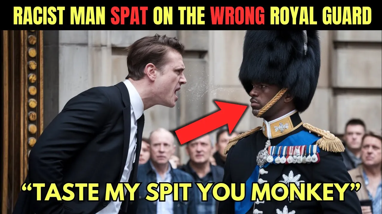 Outline Video Racist Man Spat In The Face Of A Black Royal Guard, What Happened Next Shocked Everyone!