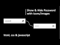 Show Hide Password With HTML CSS JavaScript