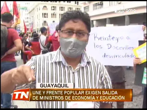 UNE y Frente Popular exigen salida de ministros de economía y educación