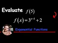 Evaluate f x 3 x-1 2 an Exponential Function f 5